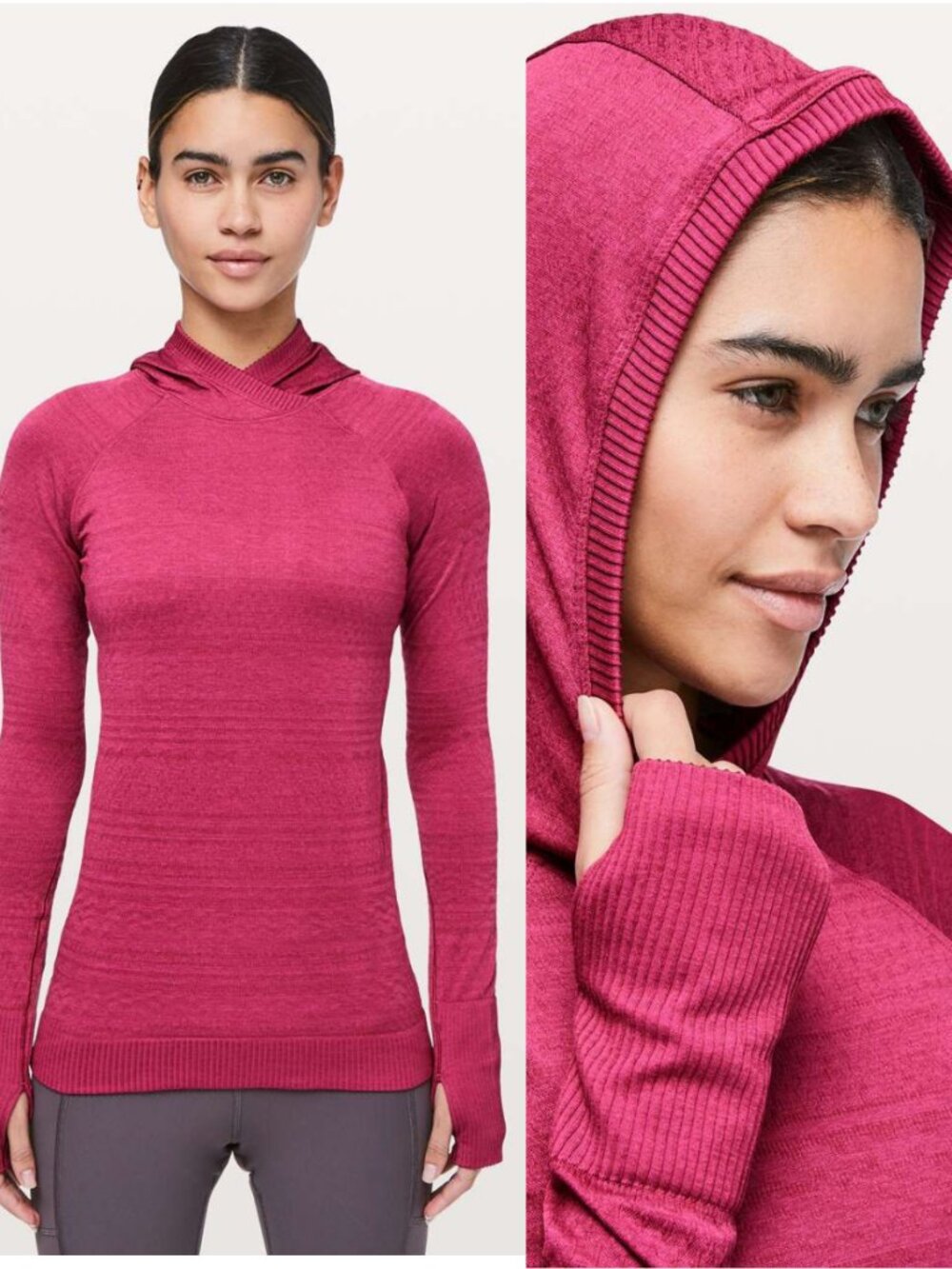 Lululemon Rest Less Hoodie In Violet Red Running Gym Training